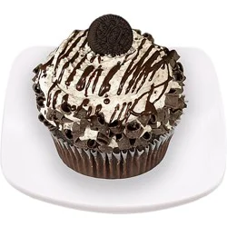 Signature Select Jumbo Chocolate Cookies N Creme Icing Cupcakes - Each