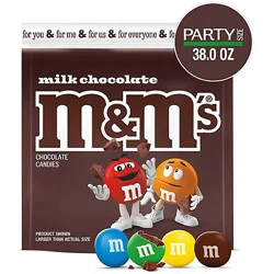 M&m's Milk Chocolate Candy Party Size - 38 Oz