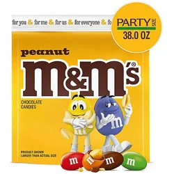 M&m's Peanut Milk Chocolate Candy Party Size - 38 Oz