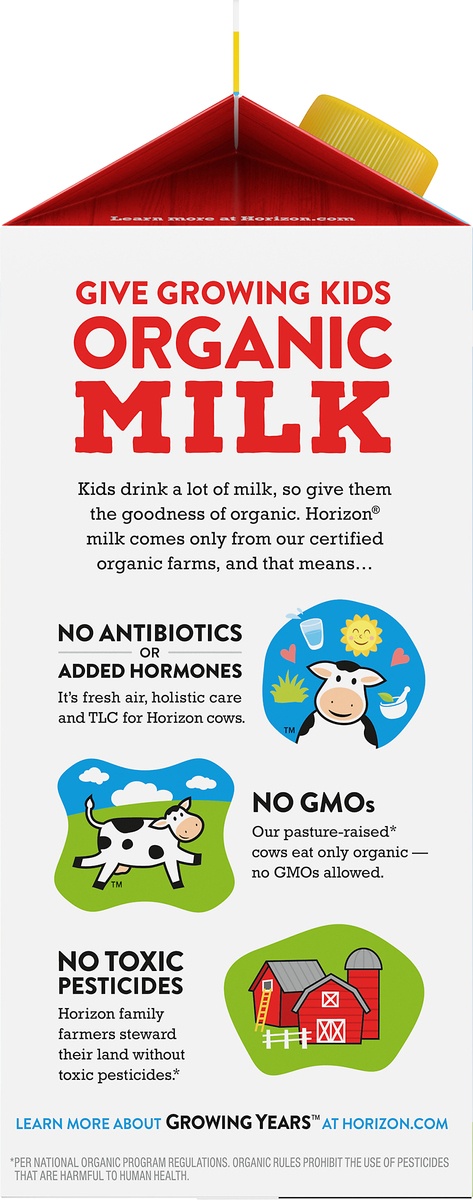 slide 7 of 10, Horizon Organic Growing Years Whole DHA Omega-3 Milk, Half Gallon, 64 fl oz