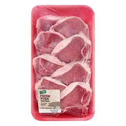 Pork Loin Center Cut Chops Bone In Value Pack - 3 Lbs