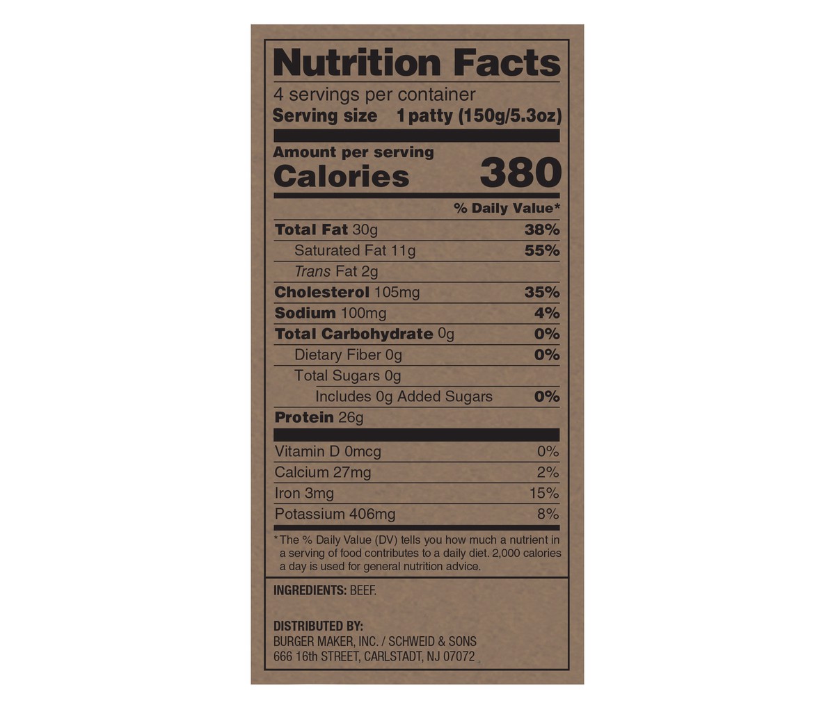 slide 5 of 8, Schweid And Sons Butchers Blend Ultra Premium Hamburger - 1.325 Lb, 21.2 oz