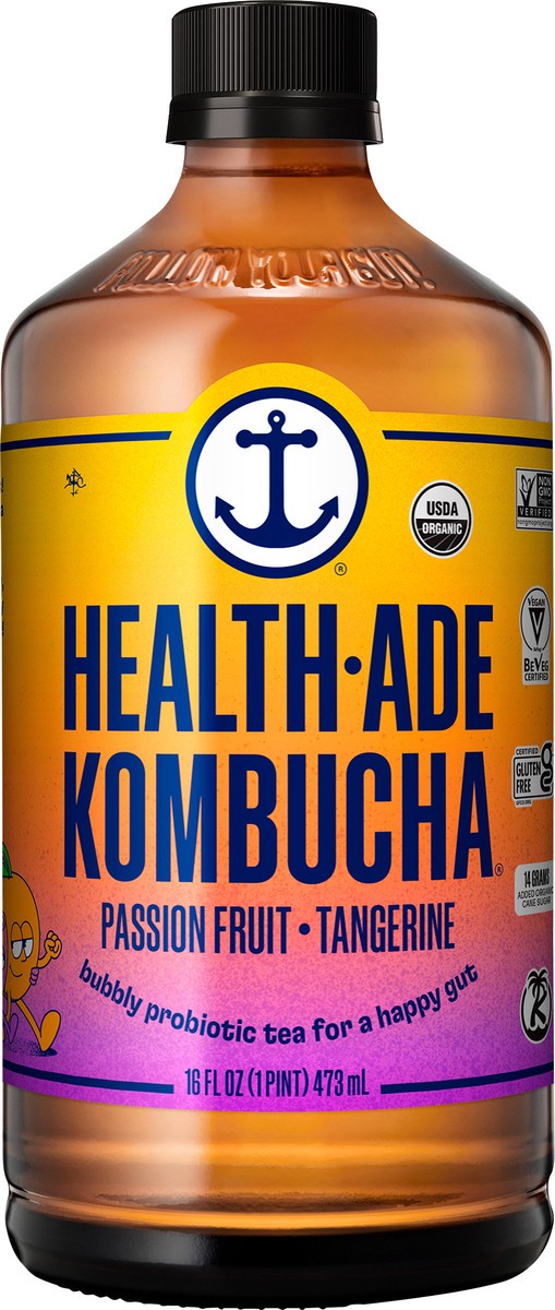 slide 8 of 9, Health Ade Kombucha Passionfruit Tangerine - 16 Fl. Oz., 16 fl oz