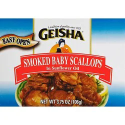 Geisha Baby Scallops Smoked In Sunflower Oil - 3.75 Oz