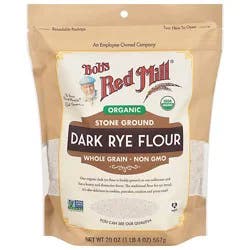 Bob's Red Mill Organic Stone Ground Whole Grain Dark Rye Flour - 20 Oz