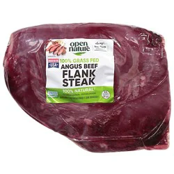 Open Nature Grass Fed Angus Beef Flank Steak In The Bag Whole - 2 Lb