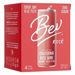 Bev Rose 4pk Cans Wine - 4-250 Ml