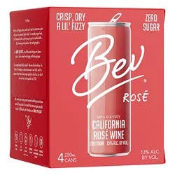 Bev Rose 4pk Cans Wine - 4-250 Ml