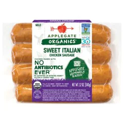 Applegate Organics Chicken Sausage Sweet Italian - 12 Oz