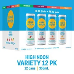 High Noon Seltzer Hard Vodka & Soda Variety Pack - 12-12 Oz