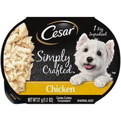 Cesar Simply Crafted Chicken Meal Topper Adult Wet Dog Food - 1.3 Oz