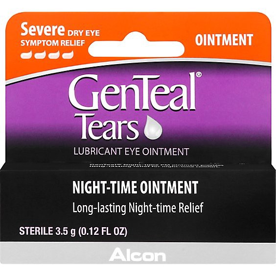 slide 1 of 9, Genteal Tears Eye Ointment Lubricant Night Time Severe Dry Eye - 0.12 Fl. Oz., 0.12 fl oz