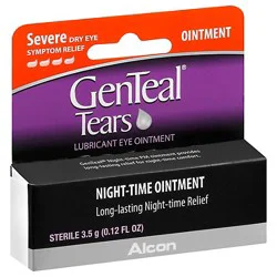Genteal Tears Eye Ointment Lubricant Night Time Severe Dry Eye - 0.12 Fl. Oz.