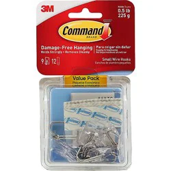 3m Command 3m Wire Hooks Small Clear Value Pack - 9 Count