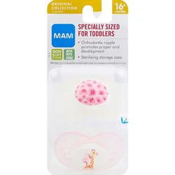 Mam Original Collection Pacifiers Skin Soft Silicone 16+ Months - 2 Count