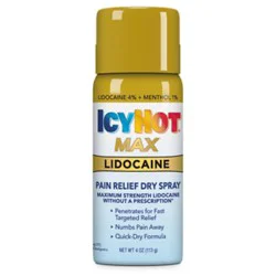 Icy Hot Lidocaine Dry Spray Plus Menthol - 4 Oz