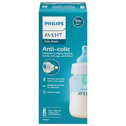 Avent Bottle Anti Colic Wide Neck With Airfree Vent 1m+ 9 Ounce - Each