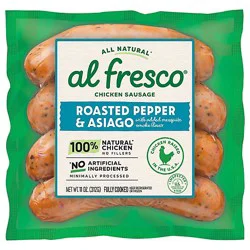 Al Fresco Chicken Sausage All Natural Roasted Pepper Asiago - 11 Oz