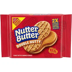 Nutter Butter Double Nutty Peanut Butter Sandwich Cookies Family Size - 15.27 Oz