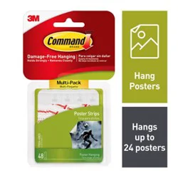 3m Command Poster Strips Multi Pack - 48 Count