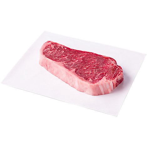 slide 1 of 1, Beef Top Loin New York Strip Steak Boneless Service Case - 1.25 Lb, per lb