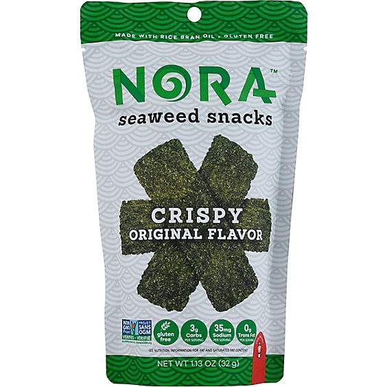 slide 1 of 1, Nora Snacks Seaweed Crispy Original - 1.13 Oz, 1.13 oz