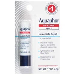 Aquaphor Lip Repair Stick Soothes Dry Chapped Lips - 0.17 Oz