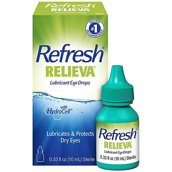 slide 1 of 6, Refresh Relieva Preserved Tears Lubricant Eye Drops - 0.33 Fl. Oz., 0.33 fl oz