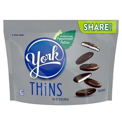York Thins Dark Chocolate Peppermint Patties Candy Share Pack - 7.2 Oz