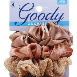 Goody Ouchless Scrunchies Thick Hair Assorted - 4 Count