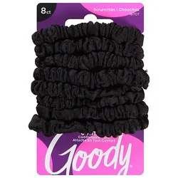 Goody Ouchless Scrunchies Sheer Medium Hair Black - 8 Count