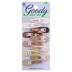 Goody Snap Clips Rose Gold - 10 Count