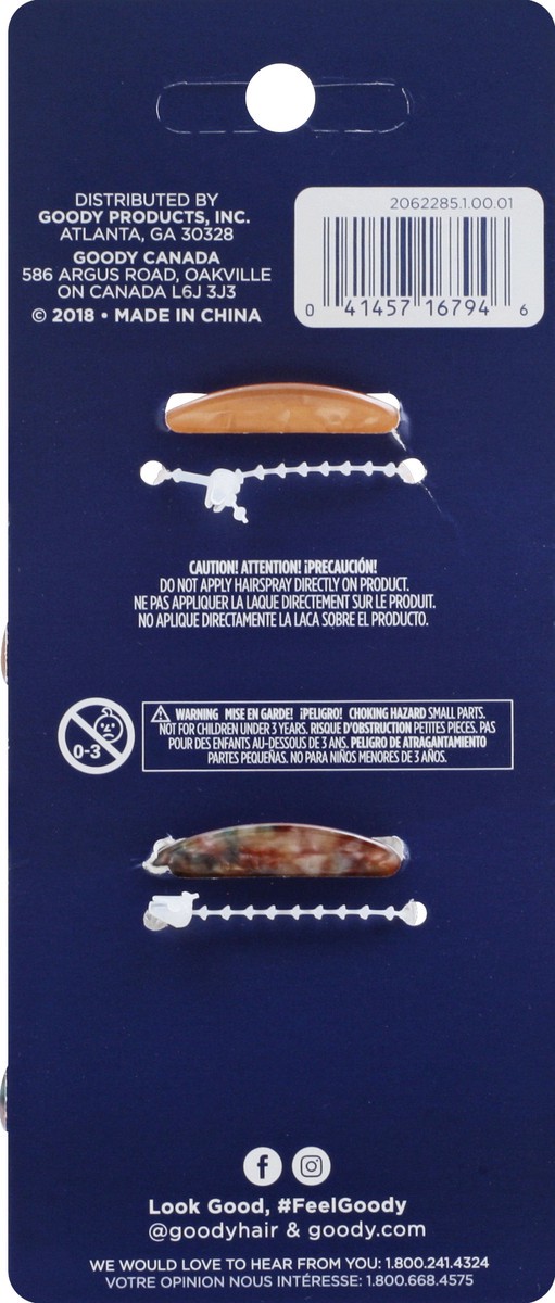 slide 5 of 7, Goody Claw Clips Premium Medium Tortoise - 2 Count, 2 ct