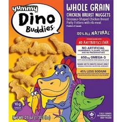 Yummy Whole Grain Dinosaur Shaped Chicken Breast Nuggets - 21 Oz