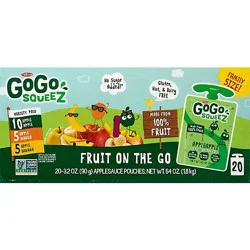 Gogo Squeez Applesauce On The Go Apple Banana Mango Variety Pack - 20-3.2 Oz