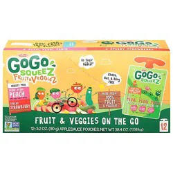 Gogo Squeez Appl Sce Stwbrry Peach - 38.4 Oz