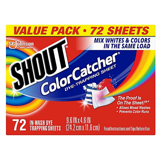 slide 1 of 1, Shout Color Catcher Dye Trapping Sheets - 72 Count, 72 ct