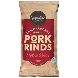 Signature Select Fried Pork Rinds Hot And Spicy - 5 Oz