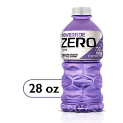 Powerade Zero Grape Electrolyte Sports Drink Bottle - 28 Fl. Oz.