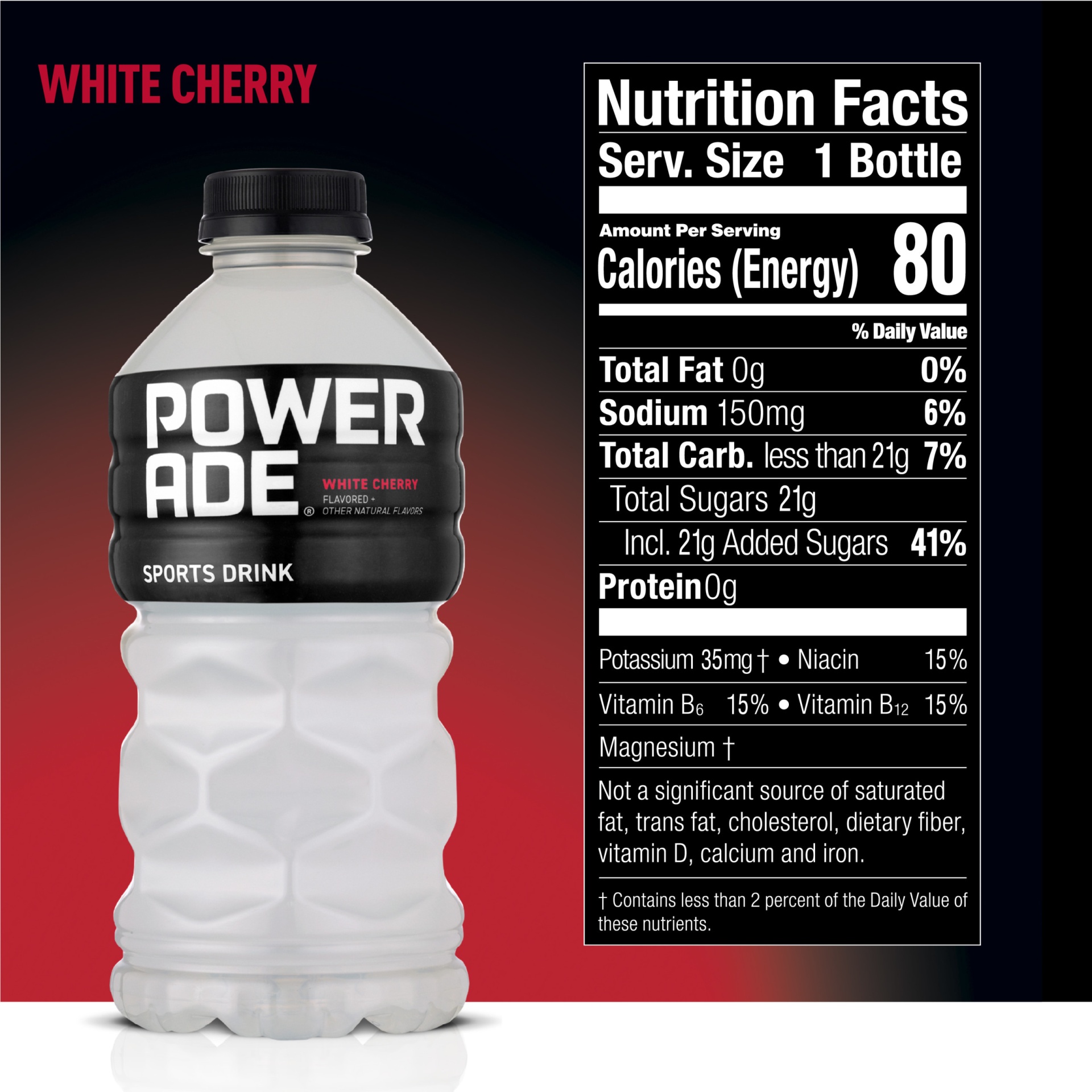 slide 7 of 12, POWERADE White Cherry Sports Drink, 28 fl oz, 28 fl oz