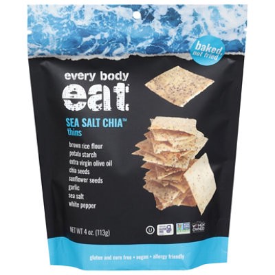 slide 1 of 1, Every Body Eat Sea Salt Chai Snack Thins - 4 Oz, 4 oz