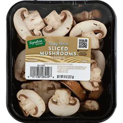 Signature Select/farms Brown Baby Bella Crimini Mushrooms Sliced - 8 Oz