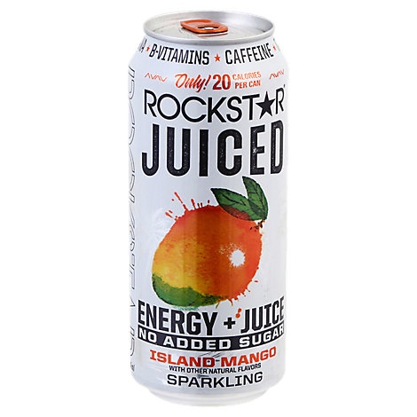 slide 1 of 1, Rockstar Juiced Island Mango Energy Drink, 15 fl oz