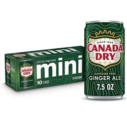 Canada Dry Ginger Ale Soda In Can - 10-7.5 Fl. Oz.