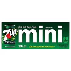 7up Lemon Lime Zero Sugar Soda - 10-7.5 Fl. Oz.