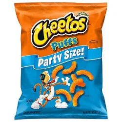 Cheetos Snacks Cheese Flavored Puffs Party Size - 13.5 Oz