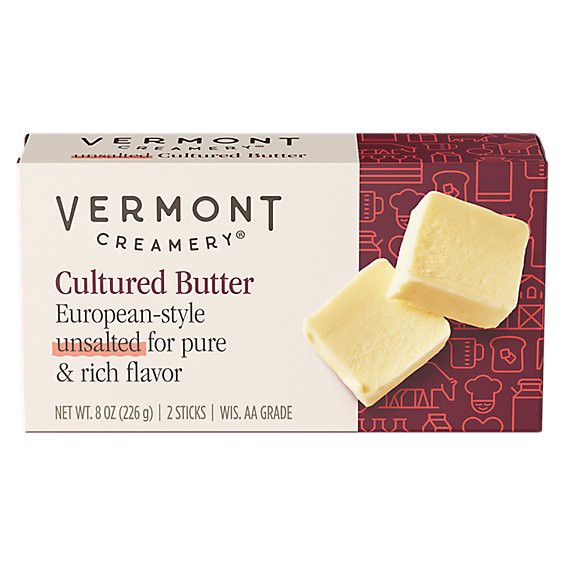 slide 1 of 12, Vermont Creamery Cultured Butter Sticks Unsalted 2 Count - 8 Oz, 8 oz