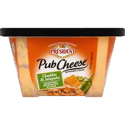 President Cheese Pub Chdr Jlpno - 8 Oz