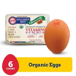 Egglands Best Organic Large Brown Eggs - 6 Count