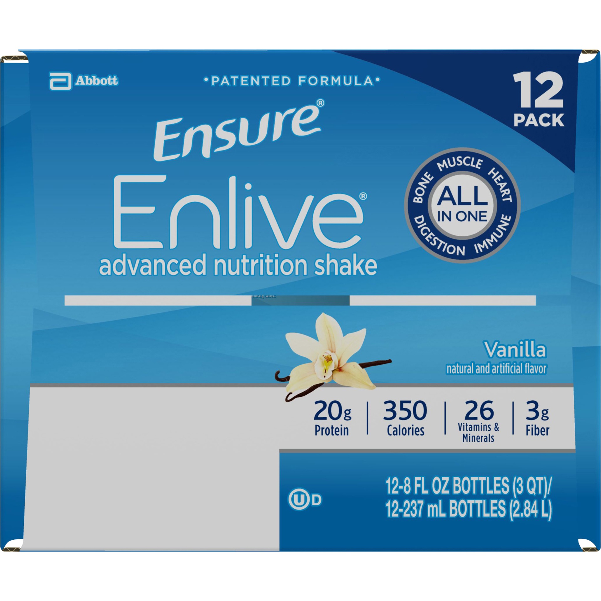 slide 4 of 8, Ensure Enlive Vanilla Shake, 12 ct; 8 fl oz